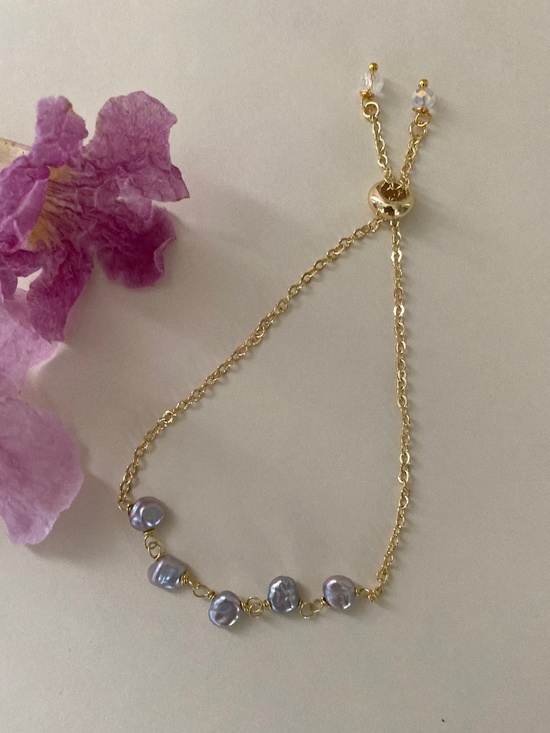 Handmade Jewelry - Handmade Freshwater Pearl Adjustable Bracelet